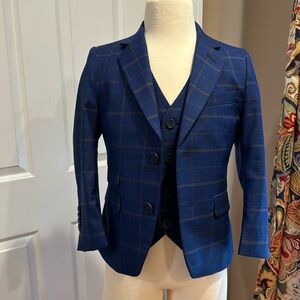 Isaac Mizrahi 3pc Windowpane Suit sz 5